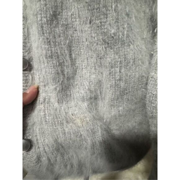 Rafique Angora Rabbit hair lambswool blend sweater button front S - Picture 7 of 10